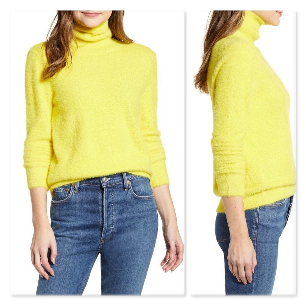 Halogen Fuzzy Turtleneck Pullover sz Small